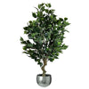 100cm Artificial Ficus Tree Ficus Silver Planter