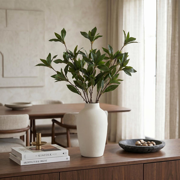 Pack of 6 x 55cm Artificial Laurel Leaf Spray Stem