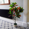 Artificial House Plant Codiaeum Multicoloured Office Tree 130cm Bright Croton Botanik