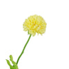 Pack of 6 x 50cm Dahlia Pompom Yellow Artificial Stem - Premium Quality