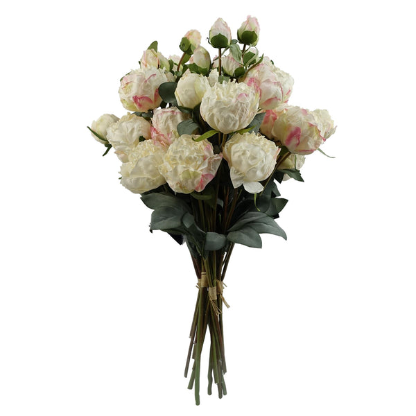 6 x Cream Peony Artificial Flower