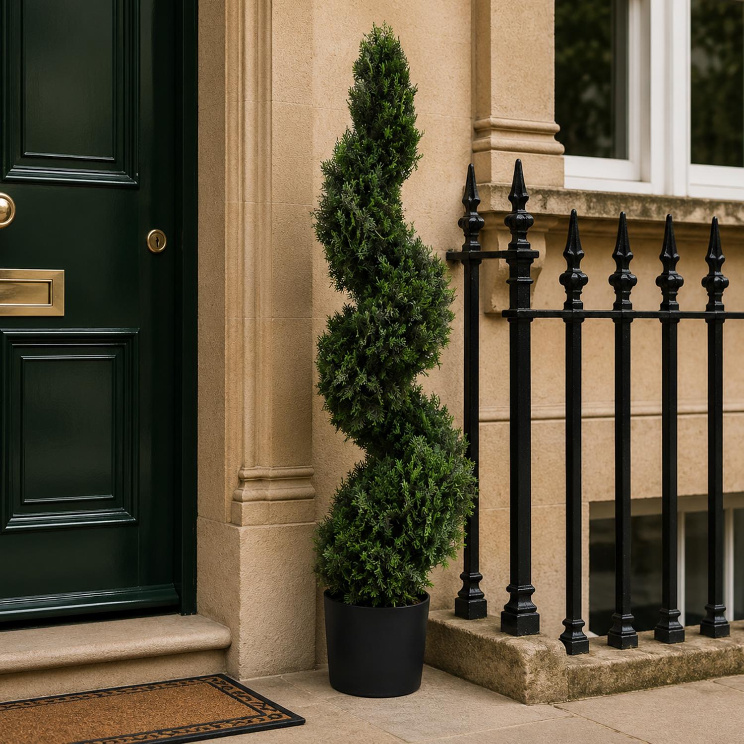 Sprial Cedar Tree Artificial Topiary  120cm Botanik