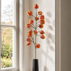 Pack of 6 x 100cm Artificial Orange Chinese Lantern Physalis Sprays