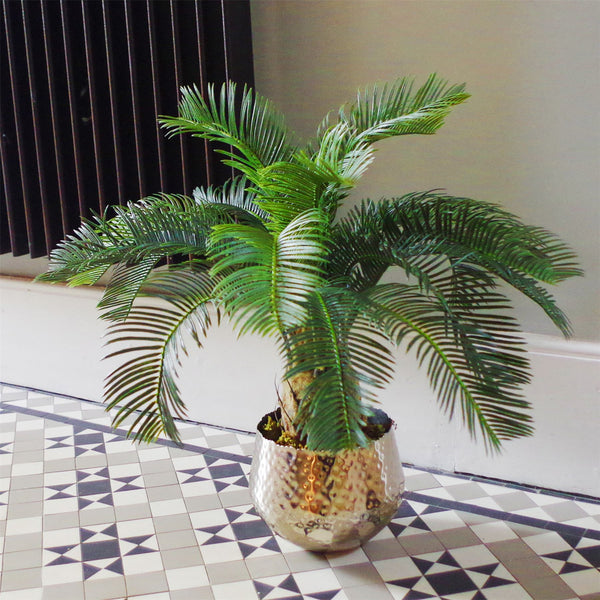 Large Artificial Palm Tree 60cm Cycas Realistic Plant Leaf Design UK Botanik