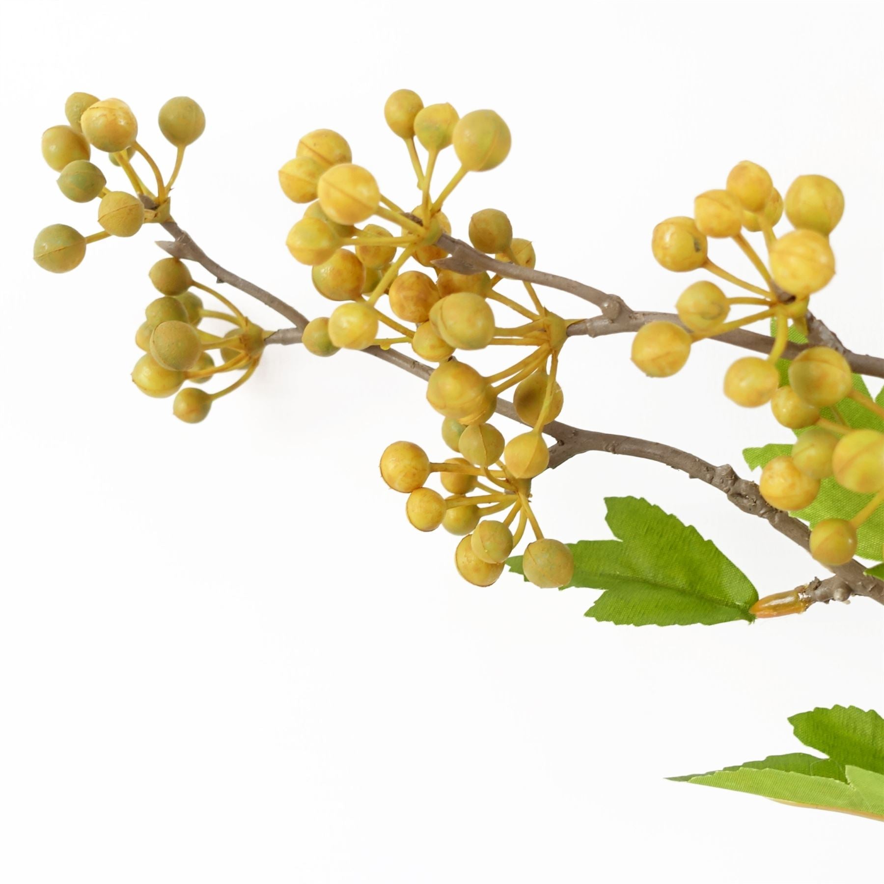 Artificial Foliage Yellow Berry Stem 90cm