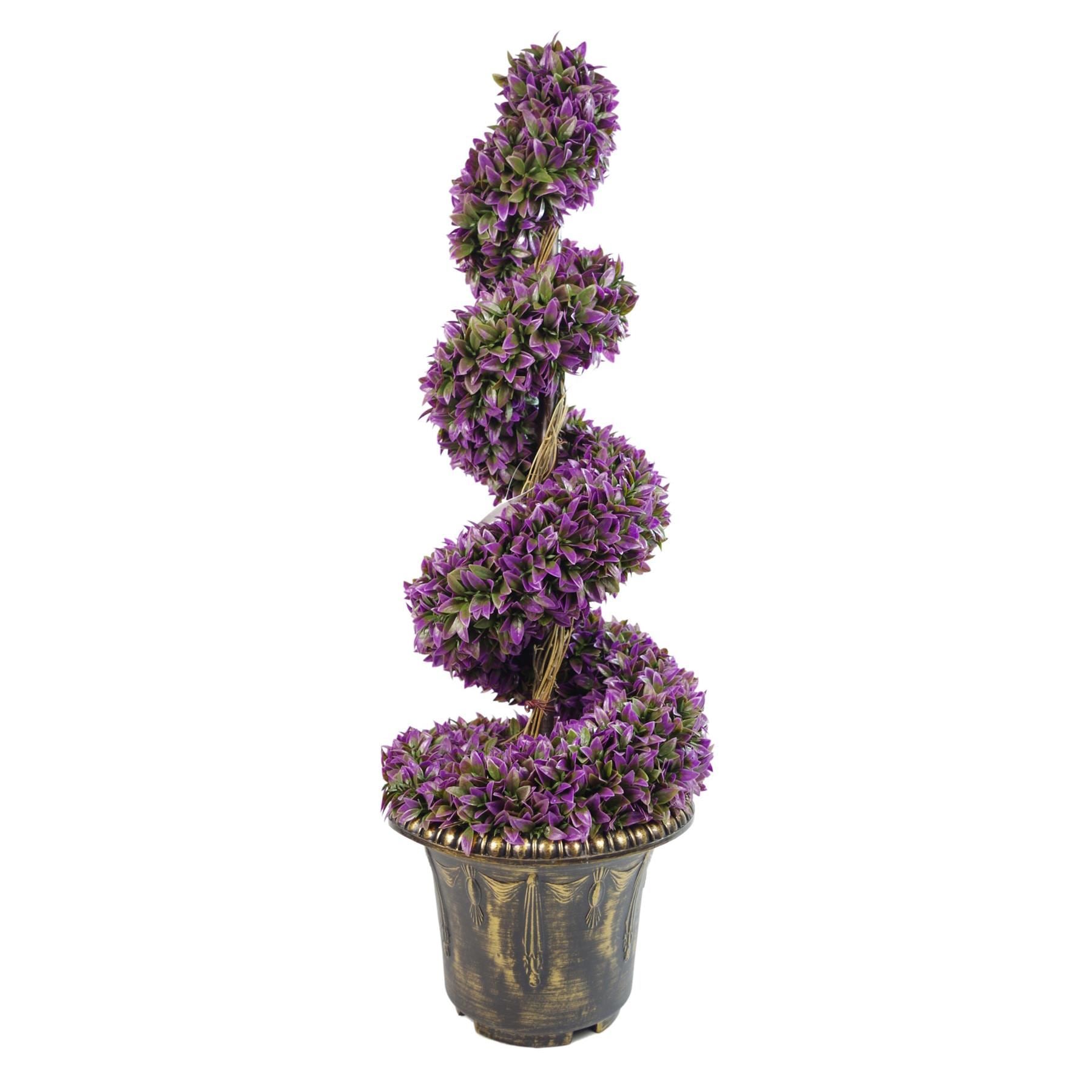 90cm Purple Large Botanik Spiral with Decorative Planter - Premium Quality