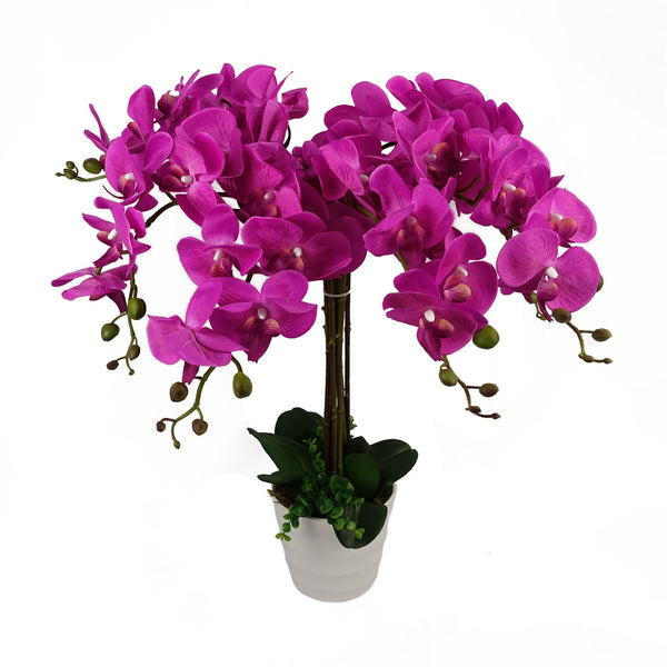 Artificial Deluxe Bush Orchid Pink 85cm Bush Orchid Lots Flowers