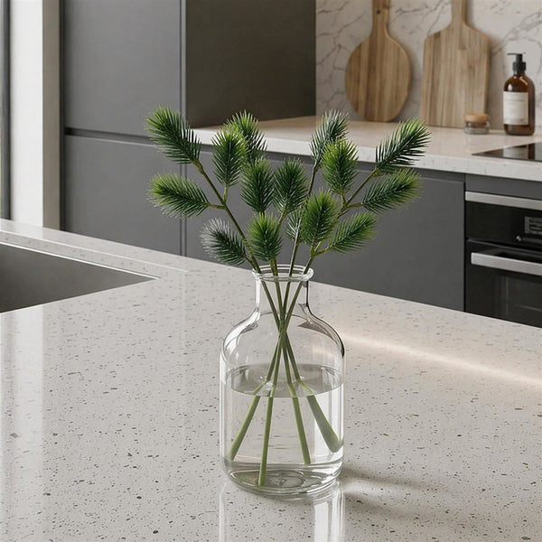 Pack of 6 x 45cm Artificial Pine Cone Spray Stem
