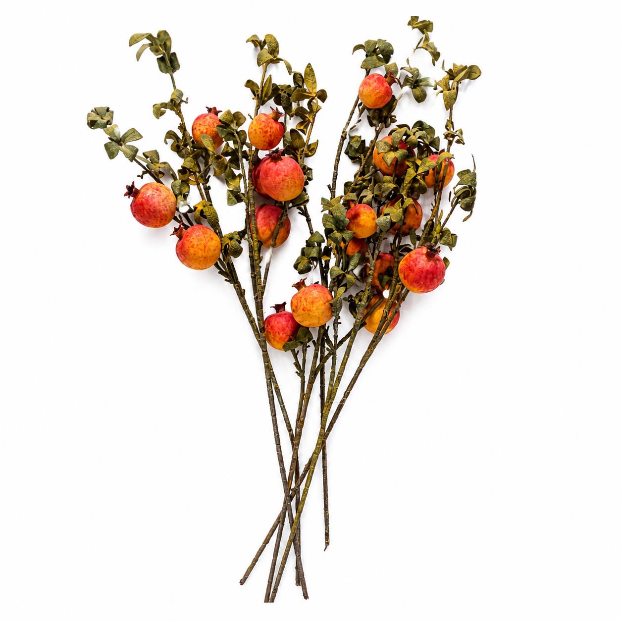 75cm Artificial Pomegranate Stem Artificial Yellow