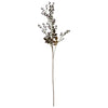 Leaf 100cm White Artificial Blossom and Berries Glass Vase