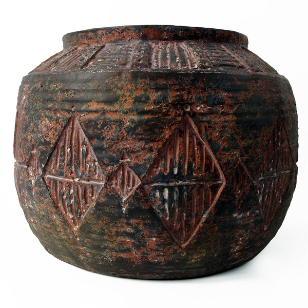 27cm x 36cm Aztec Diamond Large Planter - Brown|Brown