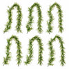 Pack of 6 x 170cm Artificial White Flowering Greenery Garland Hanging Decoration