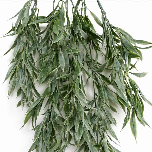 80cm Italian Ruscus Hanging Plant with Realistic Foliage - Sage Green