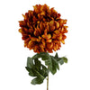 Pack of 6 x Artificial Flowers Extra Large Reflex Chrysanthemum - Orange 75cm