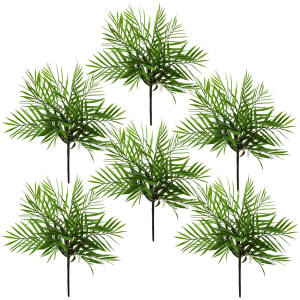 Artificial Fern Plant 40cm Artificial Bamboo Palm Pack x 6