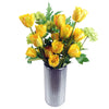 Pack of 6 x 80cm Artificial Tulip Yellow Stem - Premium Quality