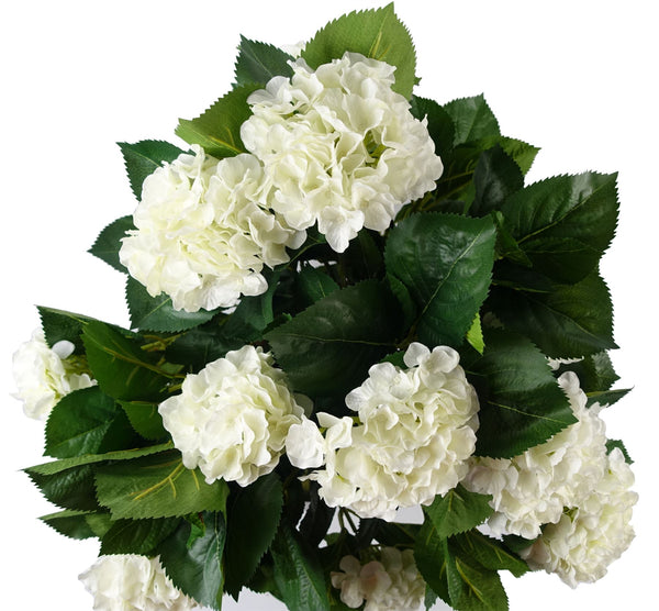 Artificial White Hydrangea Plant Potted 75cm Bush Botanik