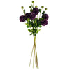 Dhalia PomPom Artificial Flowers Purple