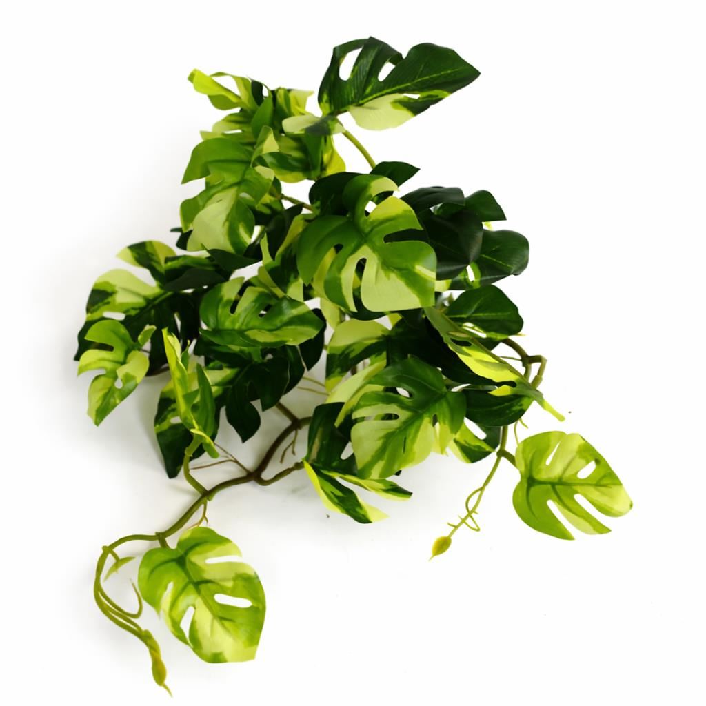 Pack of 6 x 25cm Artificial Trailing Variegated Monstera Vine Plant