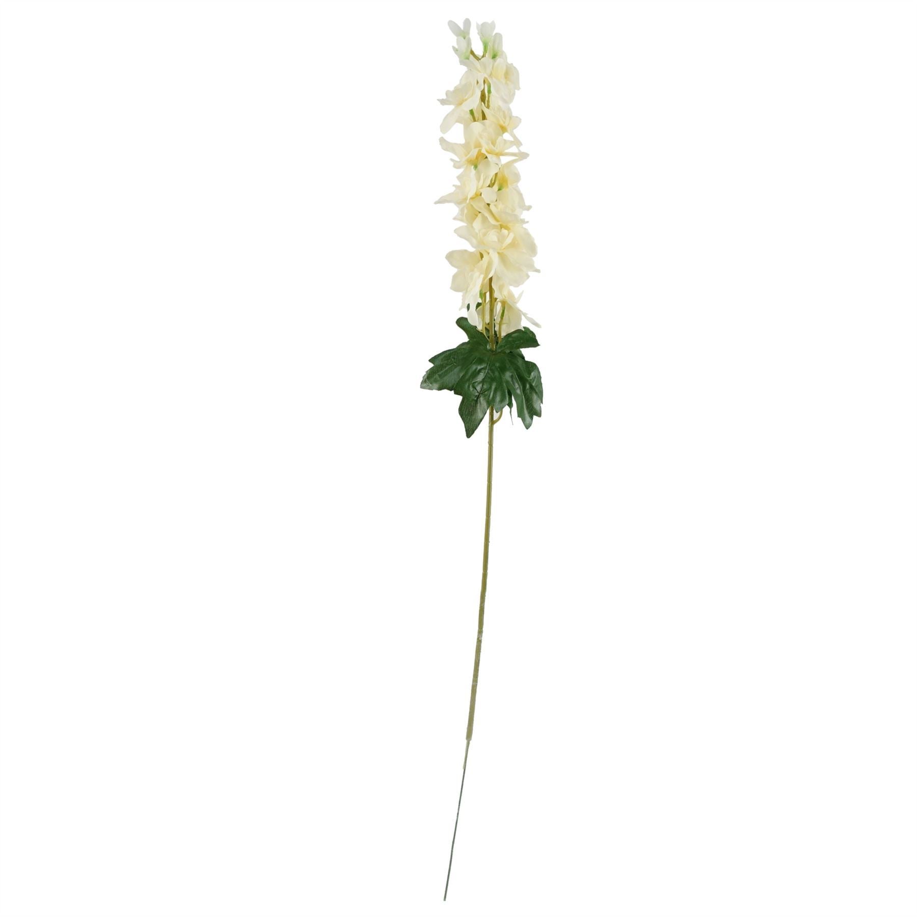 Pack of 6 x 75cm Delphinium Cream Artificial Stem - Premium Quality