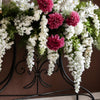 110cm Artificial White Wisteria Flower Spray