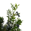 Leaf Design 70cm Nandina Foliage Blue Berry Spray Artificial