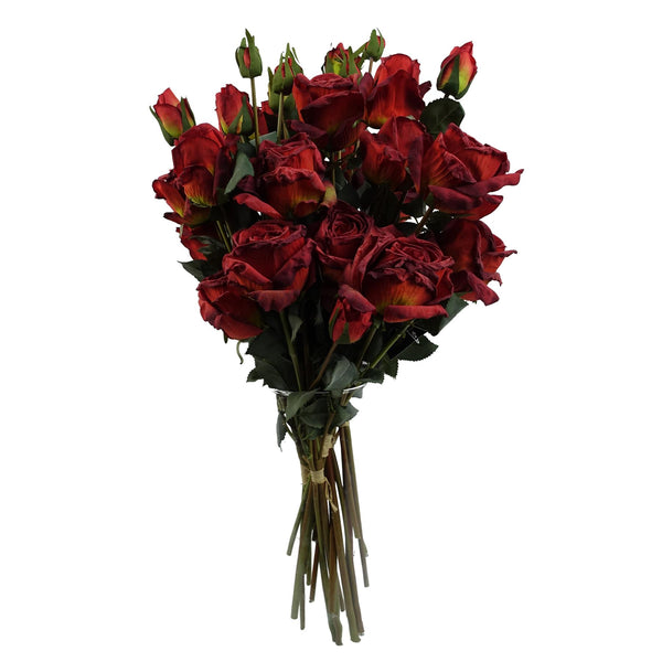 6 x Red Rose Artificial Flowers
