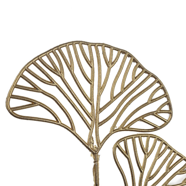 Pack of 6 x 65cm Golden Leaves Flower Arrangement Decoration - Premium Quality