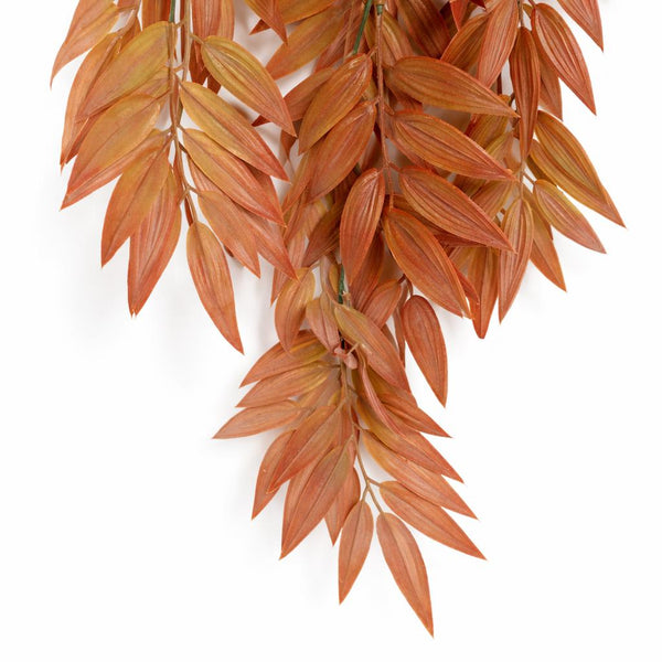 75cm Artificial Trailing Foliage Plant Dusty Orange Hanging Faux Greenery