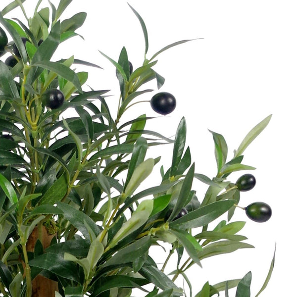 Artificial Olive Tree in Black Plastic Pot 65cm Trunk