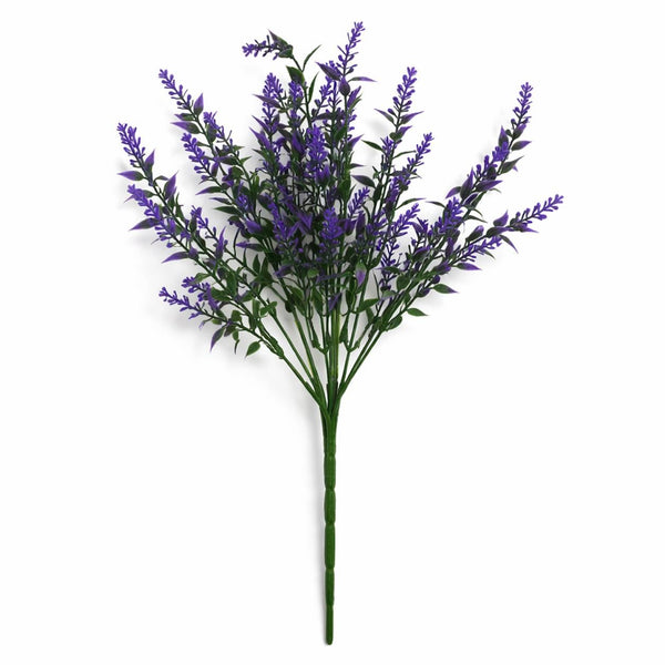 Pack of 6 x 34cm Artificial Purple Heather Stem Plant