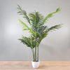 160cm Artificial Palm Tree with 15 Leaves in White Pot - Premium Quality
