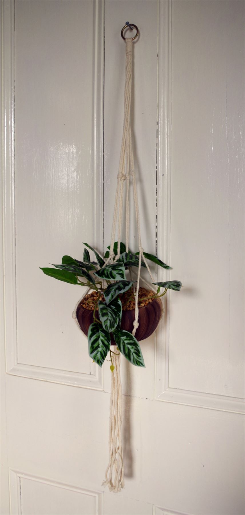 Artificial 85cm Hanging Potted Pothos Plant with Planter