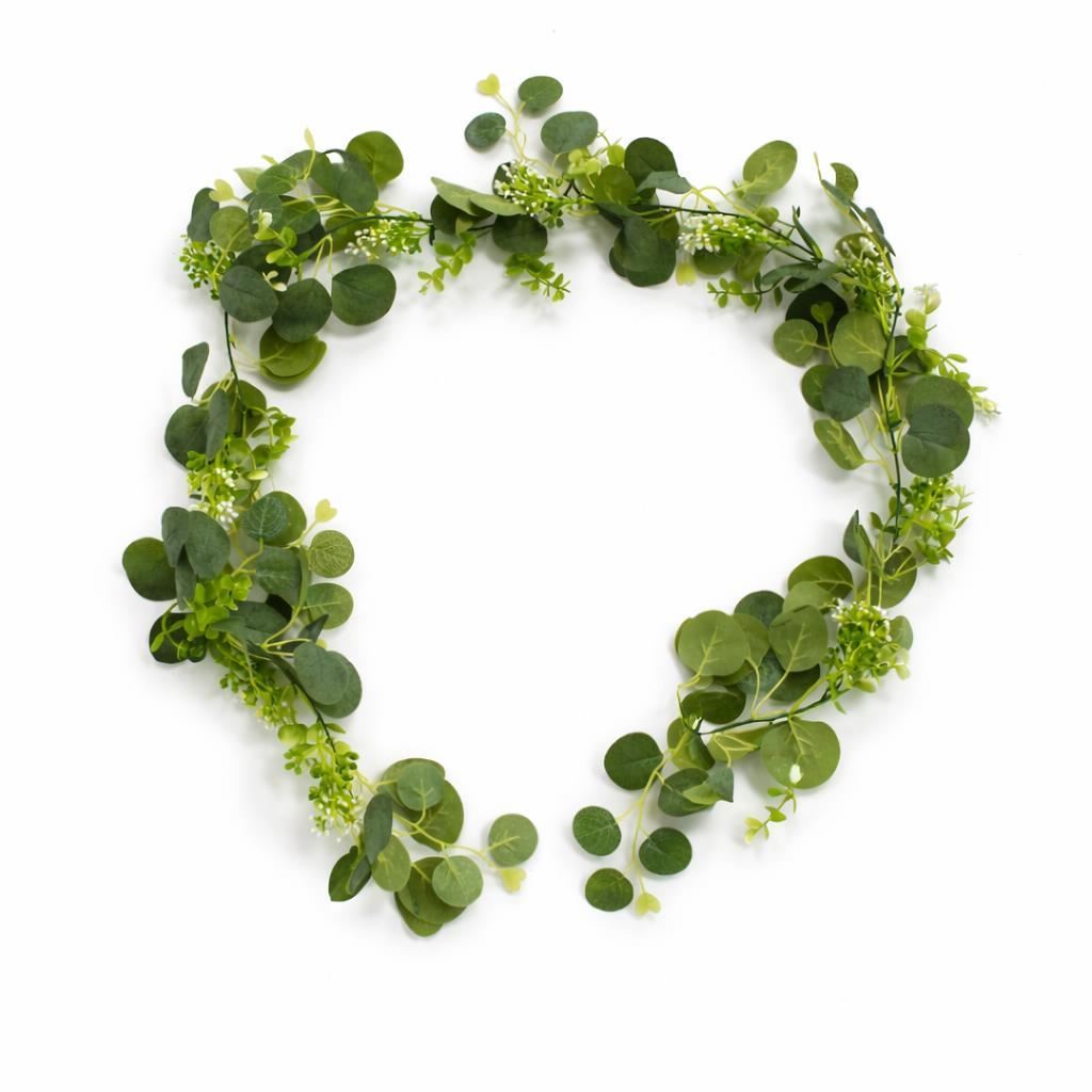 Pack of 6 x 160cm Artificial Eucalyptus Garland with Mixed Foliage - Premium Quality