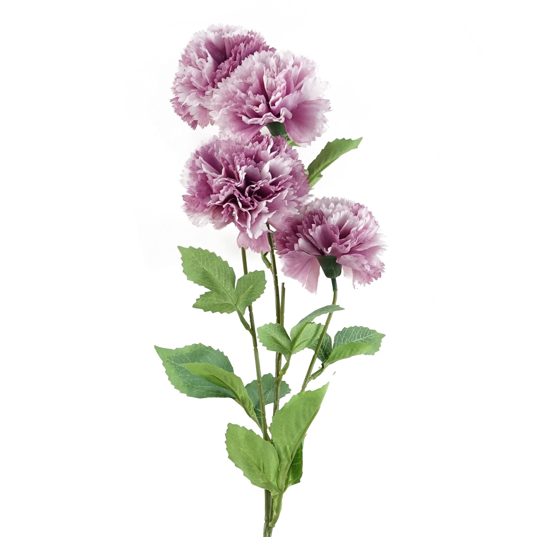 Pack of 6 x Artificial Flowers Pink Carnation Stem - 4 Flowers 70cm