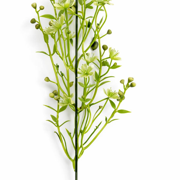 48cm Artificial Wild Berry Blossom Spray Stem – Faux Green Floral Filler