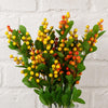 Pack of 6 x Artificial Foliage Orange Berry Spray 70cm