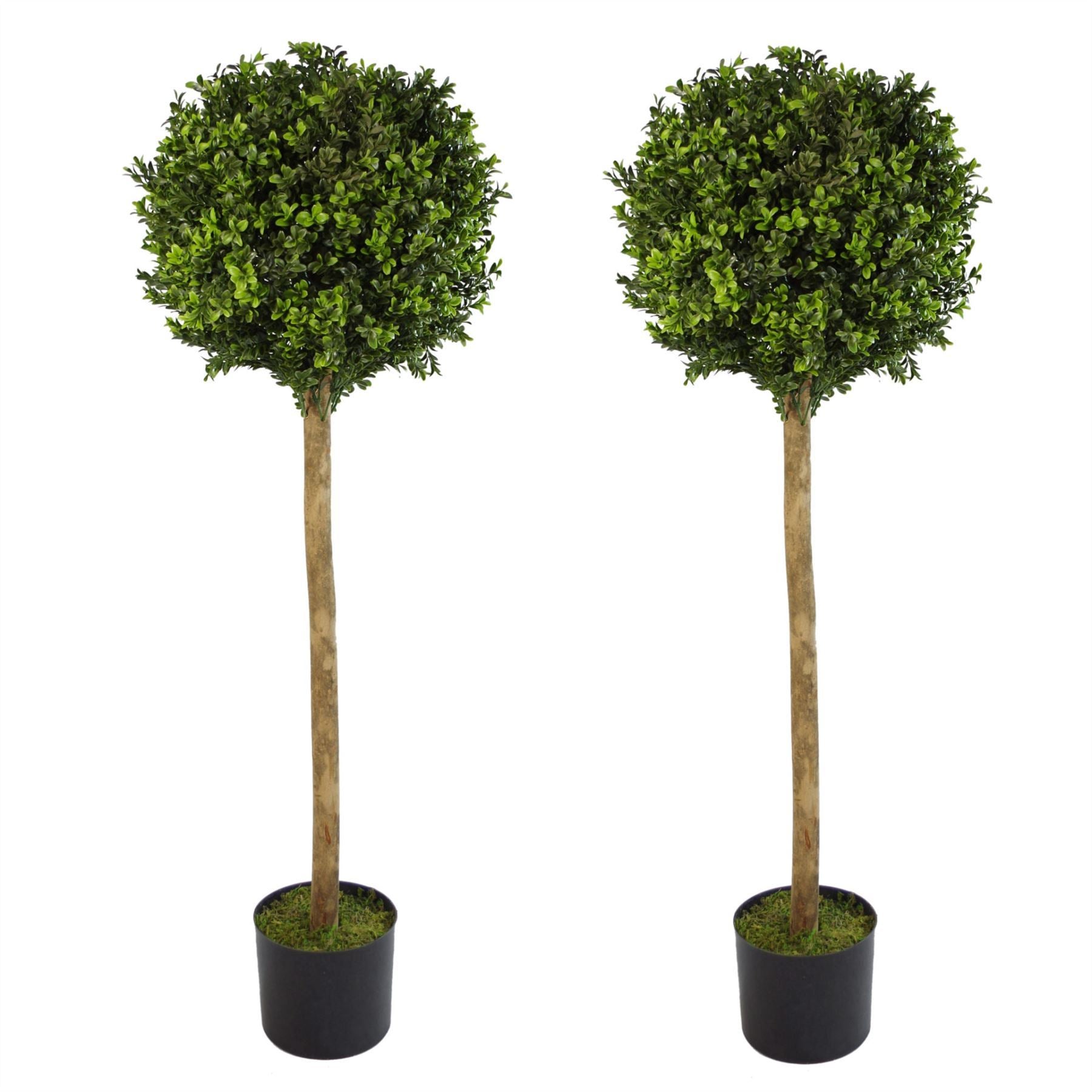 UV Resistant 120cm Pair of Pair of 4ft Artificial Boxwood Buxus Ball Topiary Tree