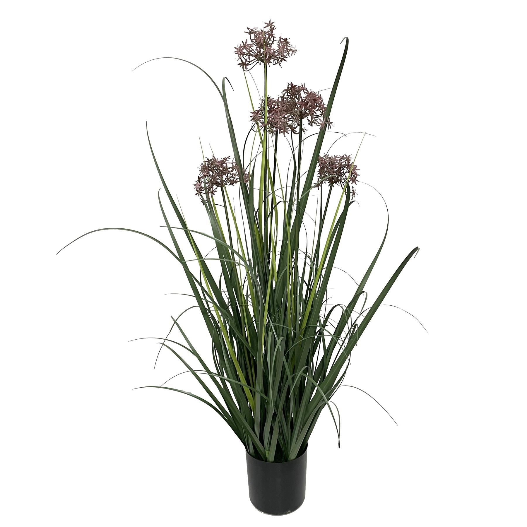 95cm Artificial Grass Plant Potted with Flower Detail - Premium Quality