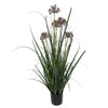 95cm Artificial Grass Plant Potted with Flower Detail - Premium Quality