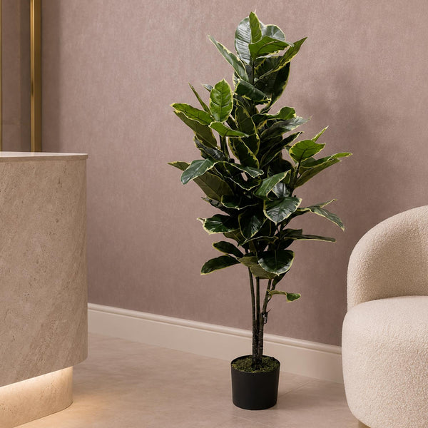 120cm Artificial Rubber Tree - Premium Quality