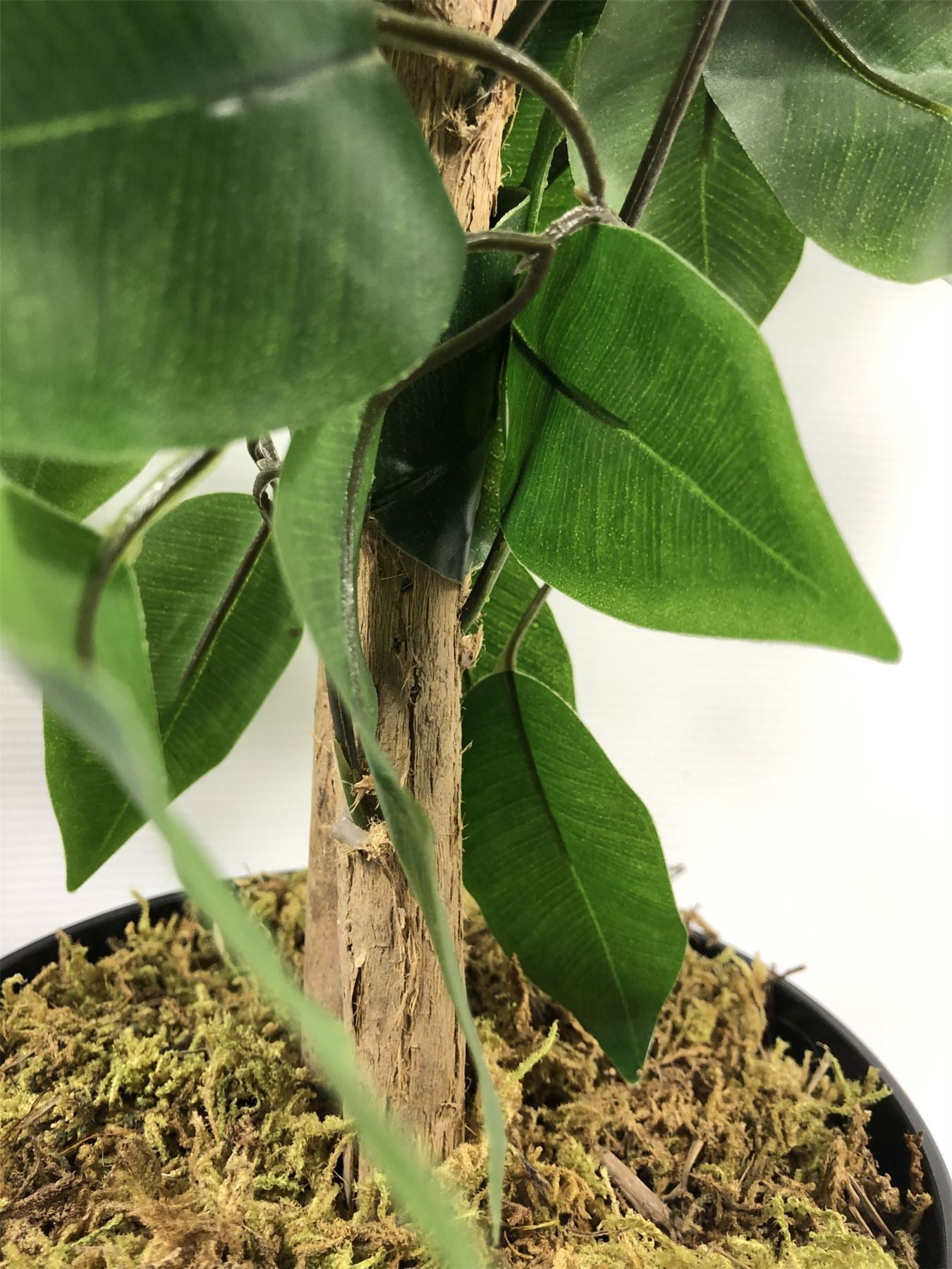 120cm Artificial Ficus Tree / Plant - Large Bushy Shape Gold Metal Planter - Premium Quality