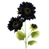 100cm Purple Artificial Sunflower Arrangement Glass Vase - Premium Quality