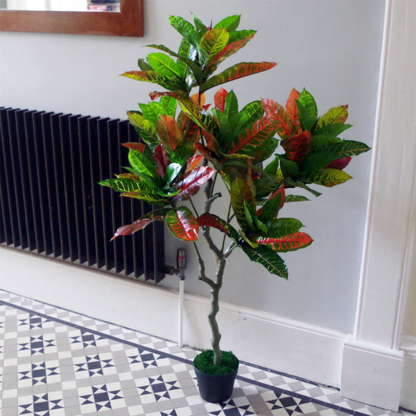 Artificial 130cm Codiaeum Multicoloured Tree