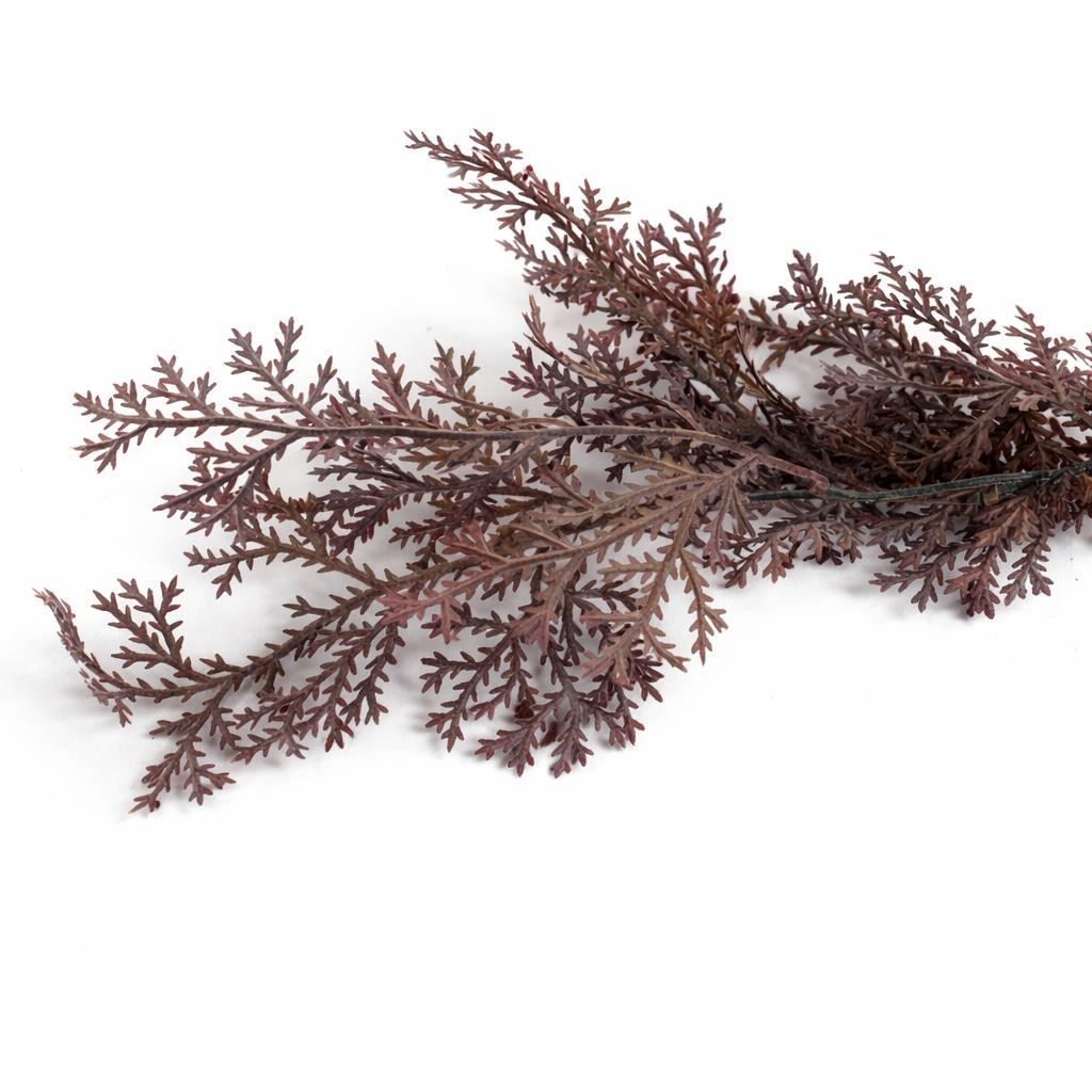 Pack of 6 x 80cm Artificial Dusky Purple Coral Fern Trailing Plant Decorative Hanging Foliage - Premium Quality