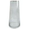 80cm Artificial Purple Sunflower and Gold Botanik Display Glass Vase - Premium Quality