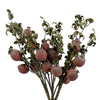 Pack of 6 x 75cm Artificial Pomegranate Stem Artificial Red - Premium Quality