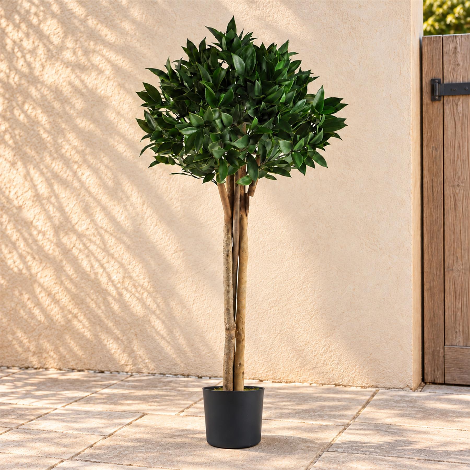 UV Resistant 120cm Deluxe Luxury Artificial Bay Botanik Laurel Tree Topiary Ball - 4ft Tall