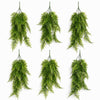 Pack of 6 x 80cm Artificial Trailing Fern Plant Hanging Faux Greenery - Premium Quality