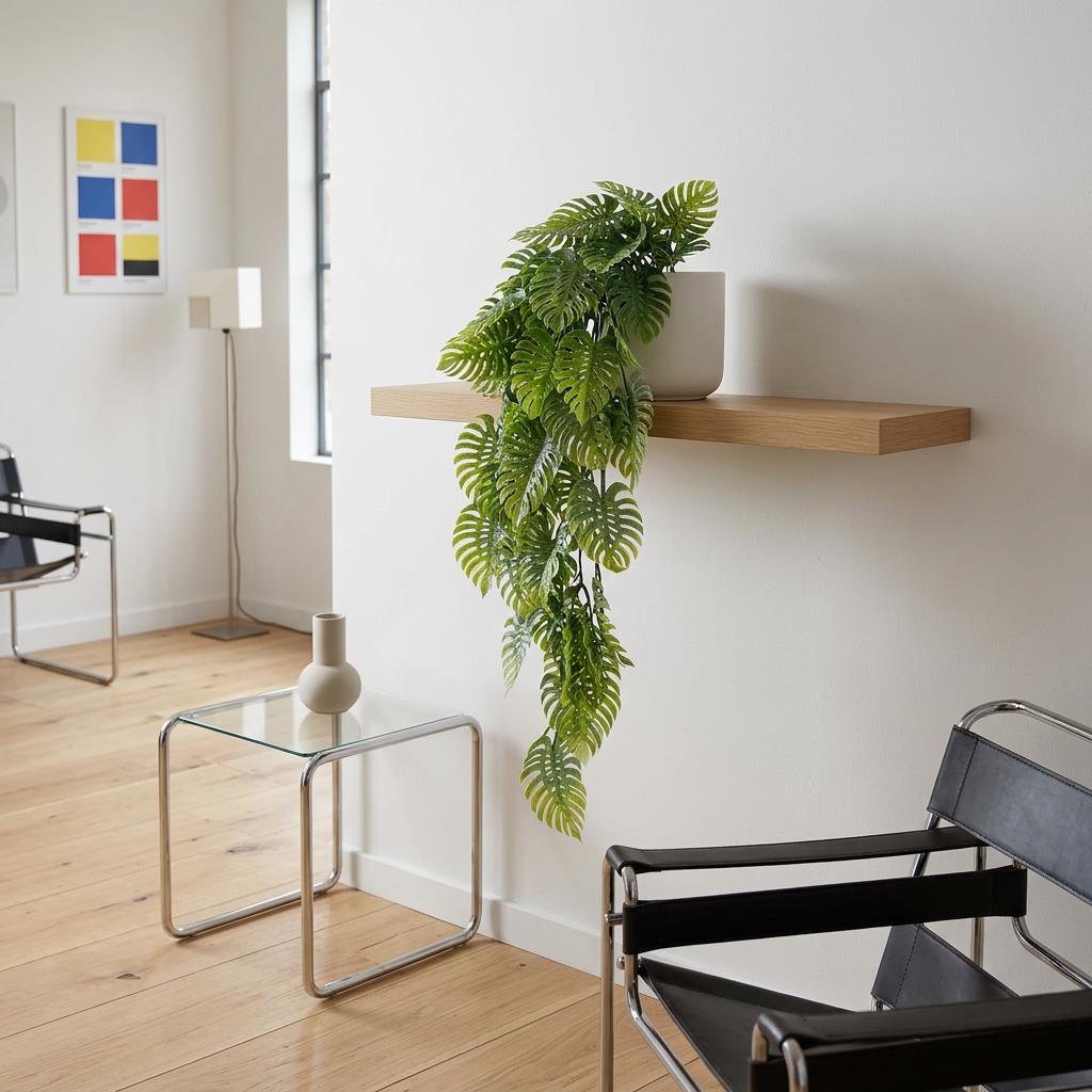 80cm Trailing Tropical Monstera Plant - Sage Green